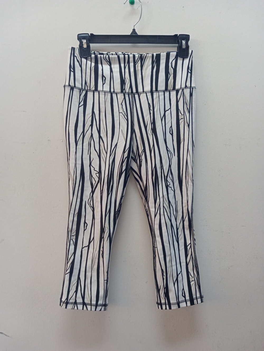 DSG Black & White Striped Capri Leggings